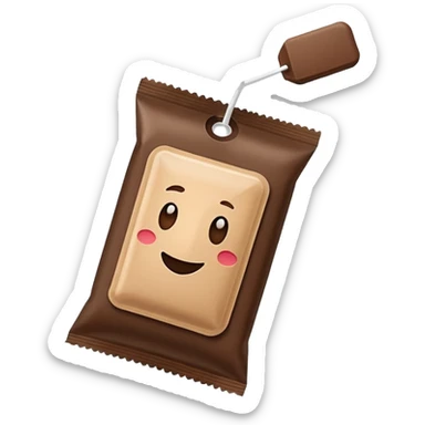 rectangular coffee sachet stick sticker