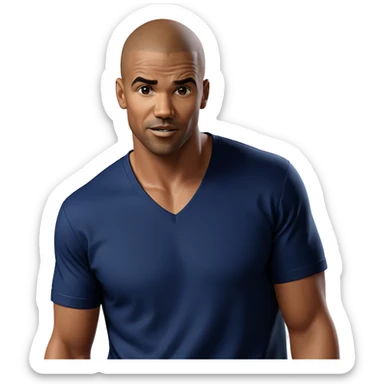 realistic portrait of male figure sticker