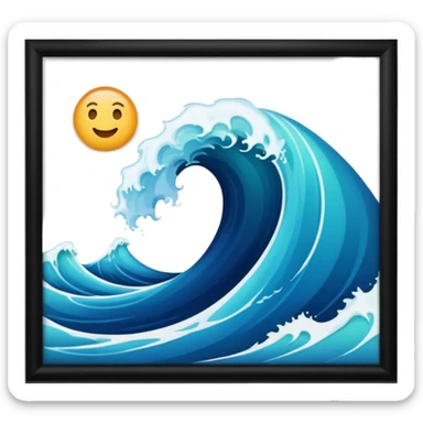 wave shape picture frame sticker