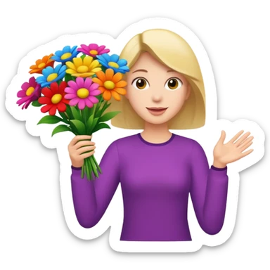 throwing bouquet sticker