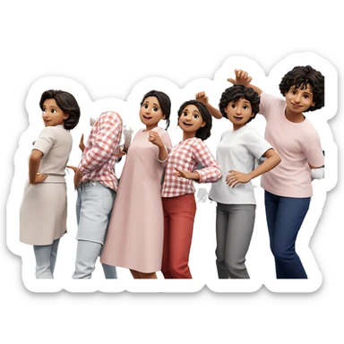 group of friends hanging out sticker