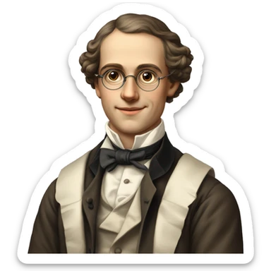 19th century young Austrian chemist Othmar Zeindler sticker