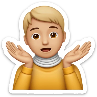 emoji with choking hands around throat sticker