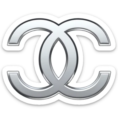 chanel symbol white sticker