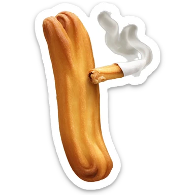 smoking churro sticker