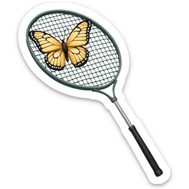 a telescopic butterfly net sticker