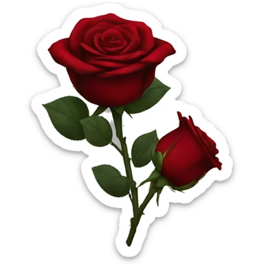 Dark red roses  sticker