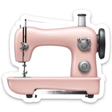 Very light blush pink sewing machine sticker