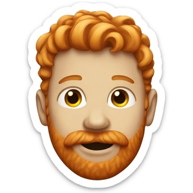 Ginger men with nose ring sticker