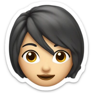 Femme châtain clair cheveux long chilling canapé  sticker