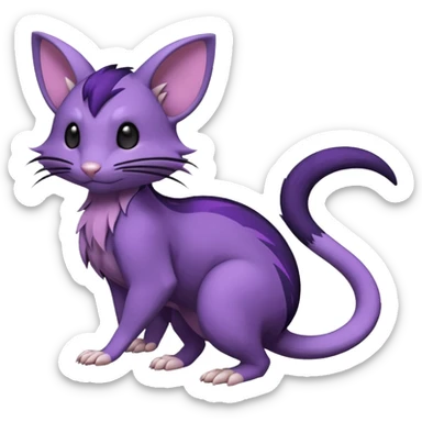 Rattata-Purrloin-Fakemon-hybrid-creature (full body) sticker