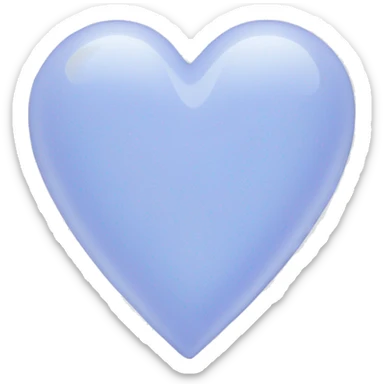 very light pale periwinkle heart shape sticker