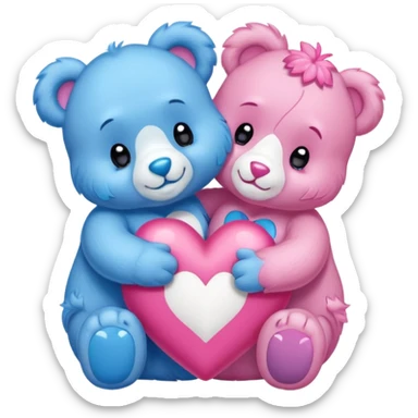 Care bear hug makes the hearts weed symbols  sticker