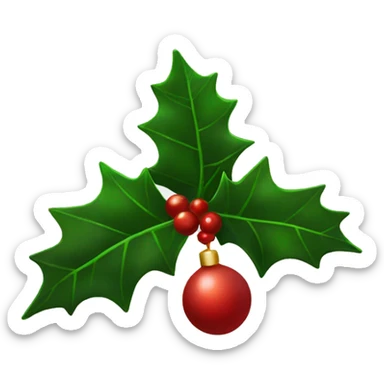 Christmas holly  sticker