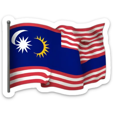 malaysian flag sticker