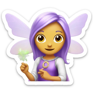 fairy with a magic text box sticker