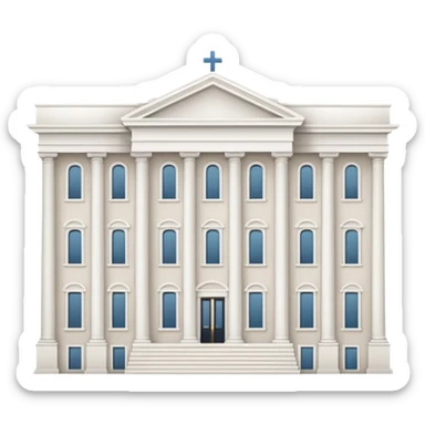 big white sorority house sticker