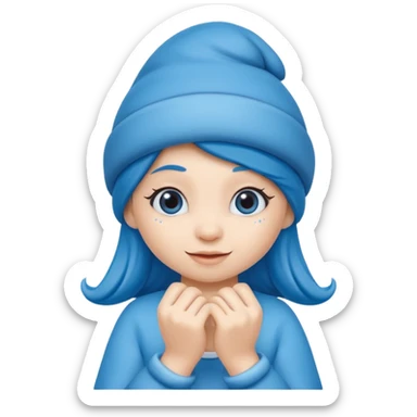 girl smurf  sticker