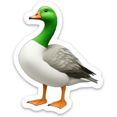Wilde goose wearing sportswear green sticker