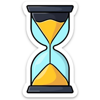 hourglass sticker
