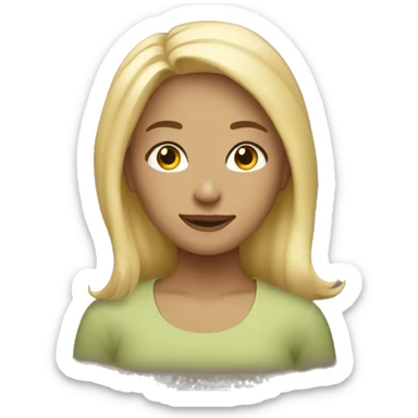 Gratitude blonde girl sticker