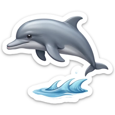 dolphin swimming in sea sticker