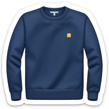 basic blank folded navy crewneck sticker