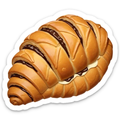 A chocolate croissant  sticker