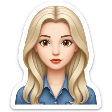 enam wanita gaya cool dan gaya rambut panjang keren  sticker