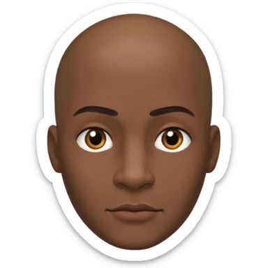 CJ From the game GTA SAN ANDRES Bald, straight jaw and slightly thick eyebrows sticker