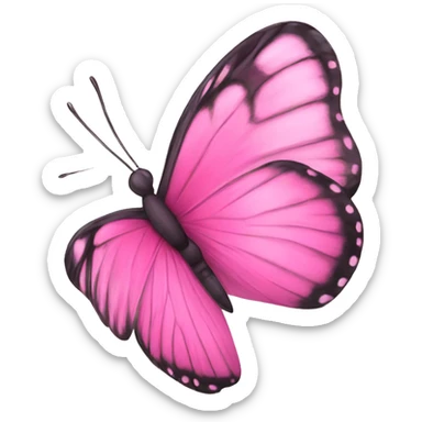 Butterfly pink sticker