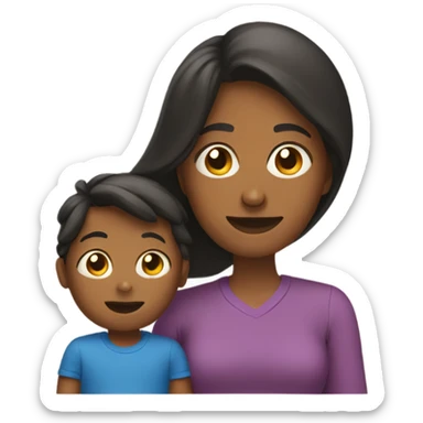 A mother with her boy sticker