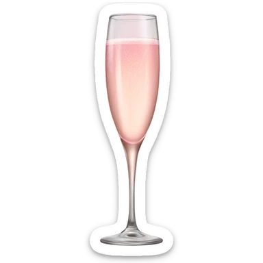 Pink champagne  glass ￼ sticker