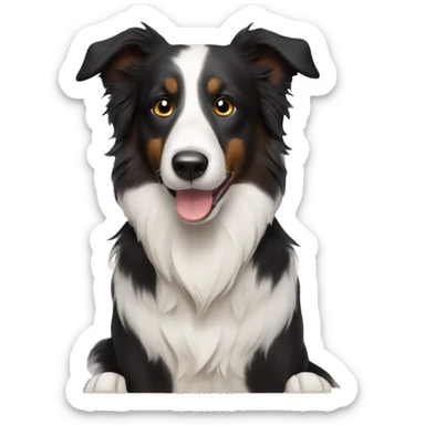 border collie with toast sticker