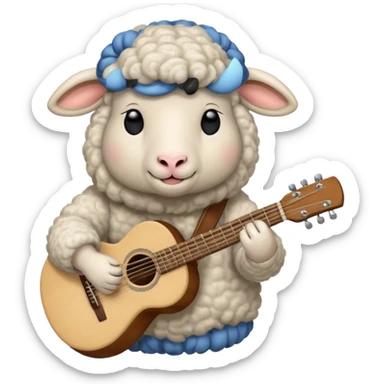 sheep guitarist sticker