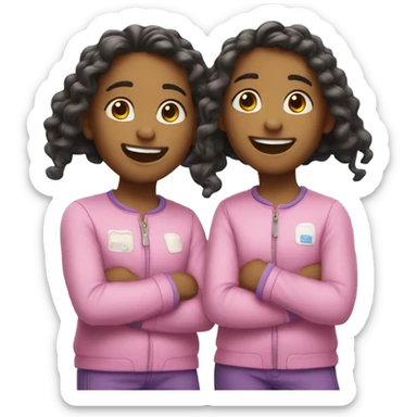 Happy twins  sticker
