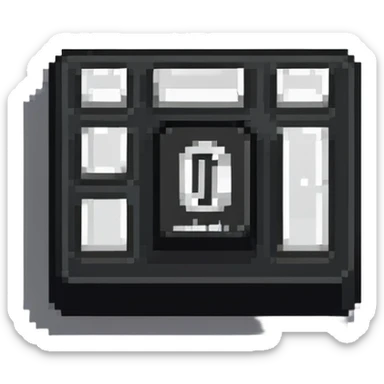 Number 0 keycap, keyboard button with the digit zero sticker