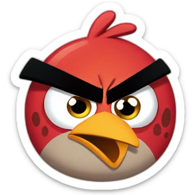 drunk angry birds sticker