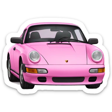 Pink Porsche  sticker