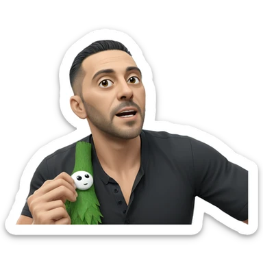 male by tree in black shirt sticker