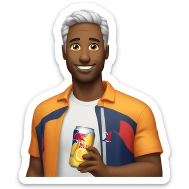 The man who drinks redbull sticker