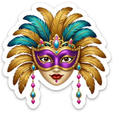 MASCARA DE CARNAVAL DE MULHER sticker