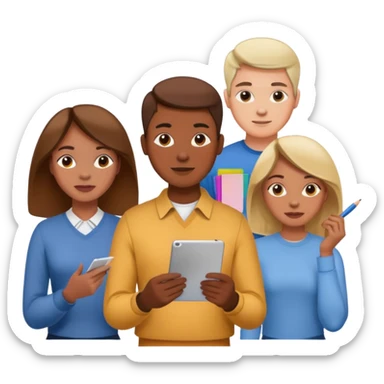 team brainstorming with sketches and color swatches sticker