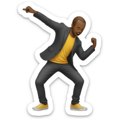 White man did a dab move sticker