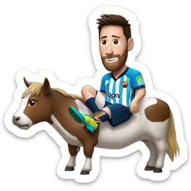 vaca peleando con messi sticker