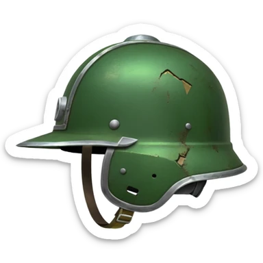 shiny green helmet world war times sticker