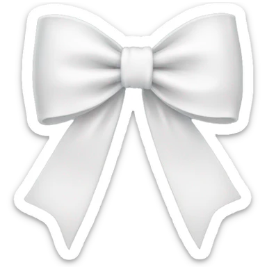 white bow sticker