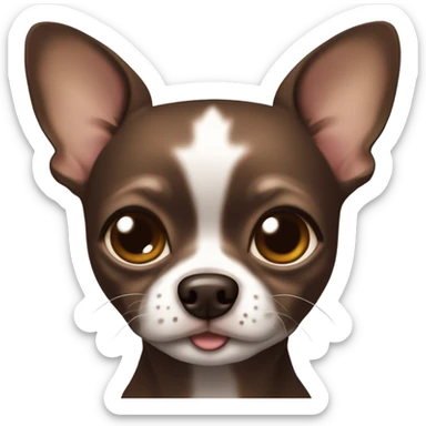 ￼ dark brown Chihuahua sticker