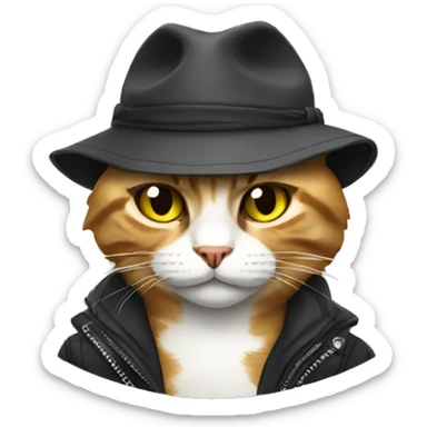 gangsta cat sticker