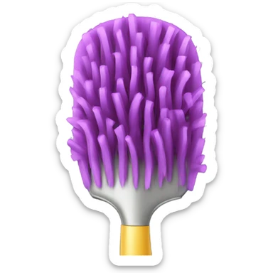 light purple hair brush sticker
